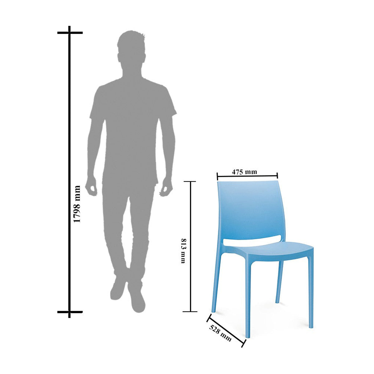 Nilkamal Novella 08 Plastic Armless Chair
