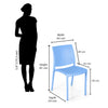 Nilkamal Novella 08 Plastic Armless Chair (Blue)