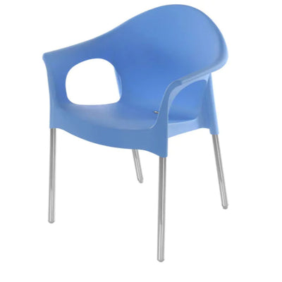 Nilkamal Novella 09 Plastic Arm Chair (Blue)