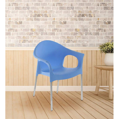 Nilkamal Novella 09 Plastic Arm Chair (Blue)