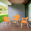 Nilkamal Novella 09 Plastic Arm Chair (Orange)