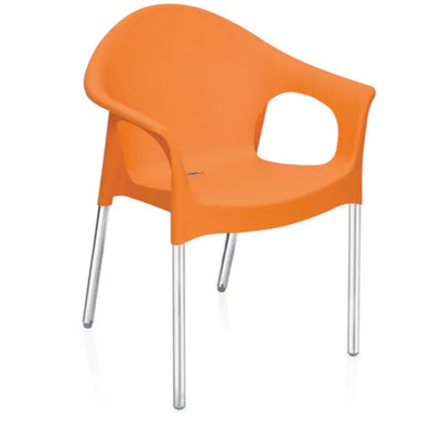 Nilkamal Novella 09 Plastic Arm Chair (Orange)