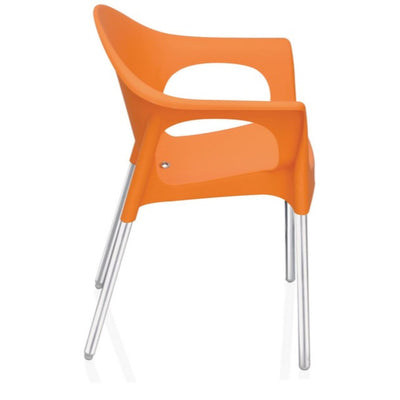 Nilkamal Novella 09 Plastic Arm Chair (Orange)