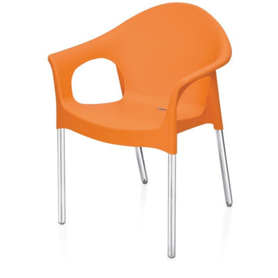 Nilkamal Novella 09 Plastic Arm Chair (Orange)