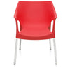 Nilkamal Novella 10 Plastic Arm Chair (Bright Red)