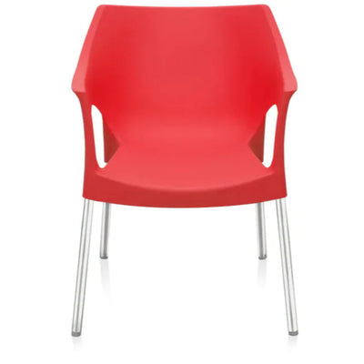 Nilkamal Novella 10 Plastic Arm Chair (Bright Red)