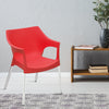 Nilkamal Novella 10 Plastic Arm Chair (Bright Red)