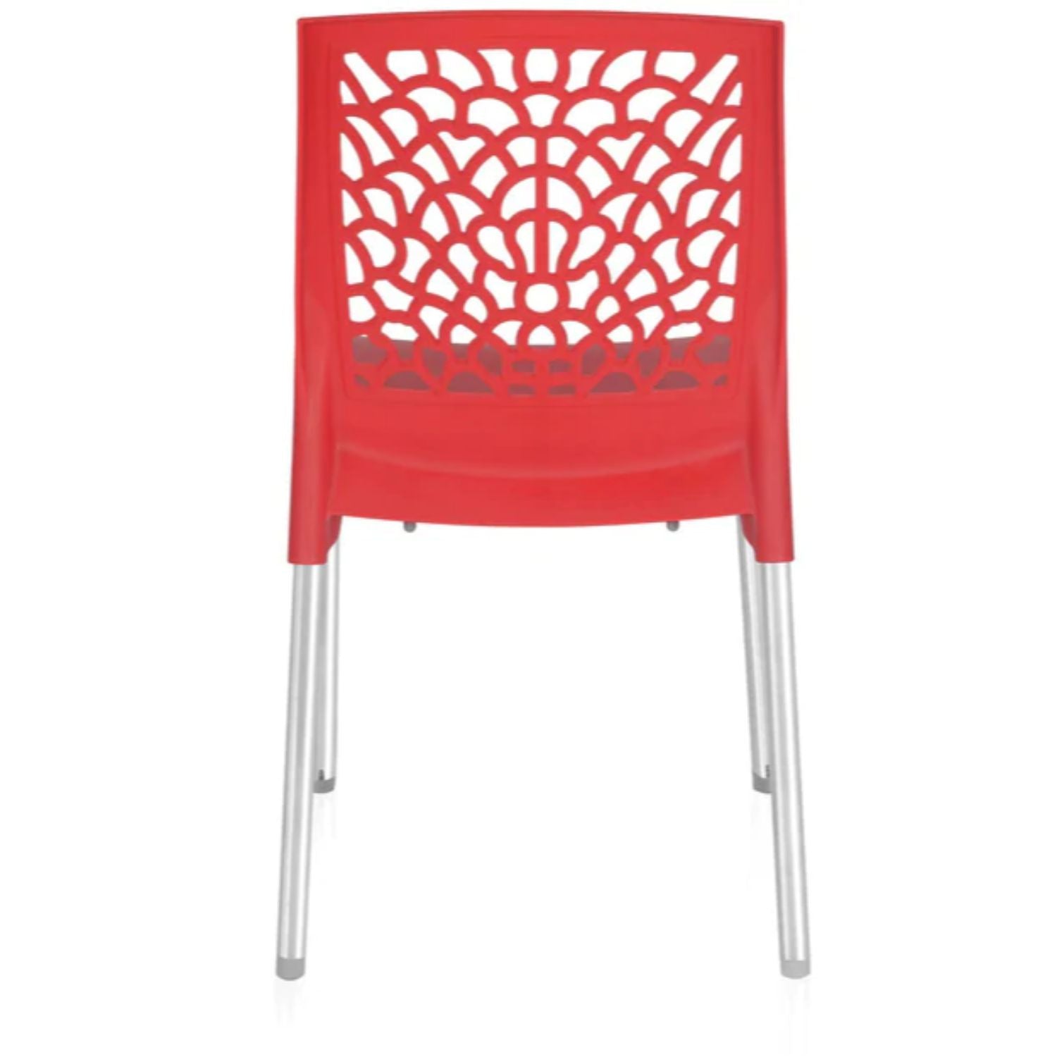 Nilkamal Novella 19 Plastic Armless Chair (Bright Red)