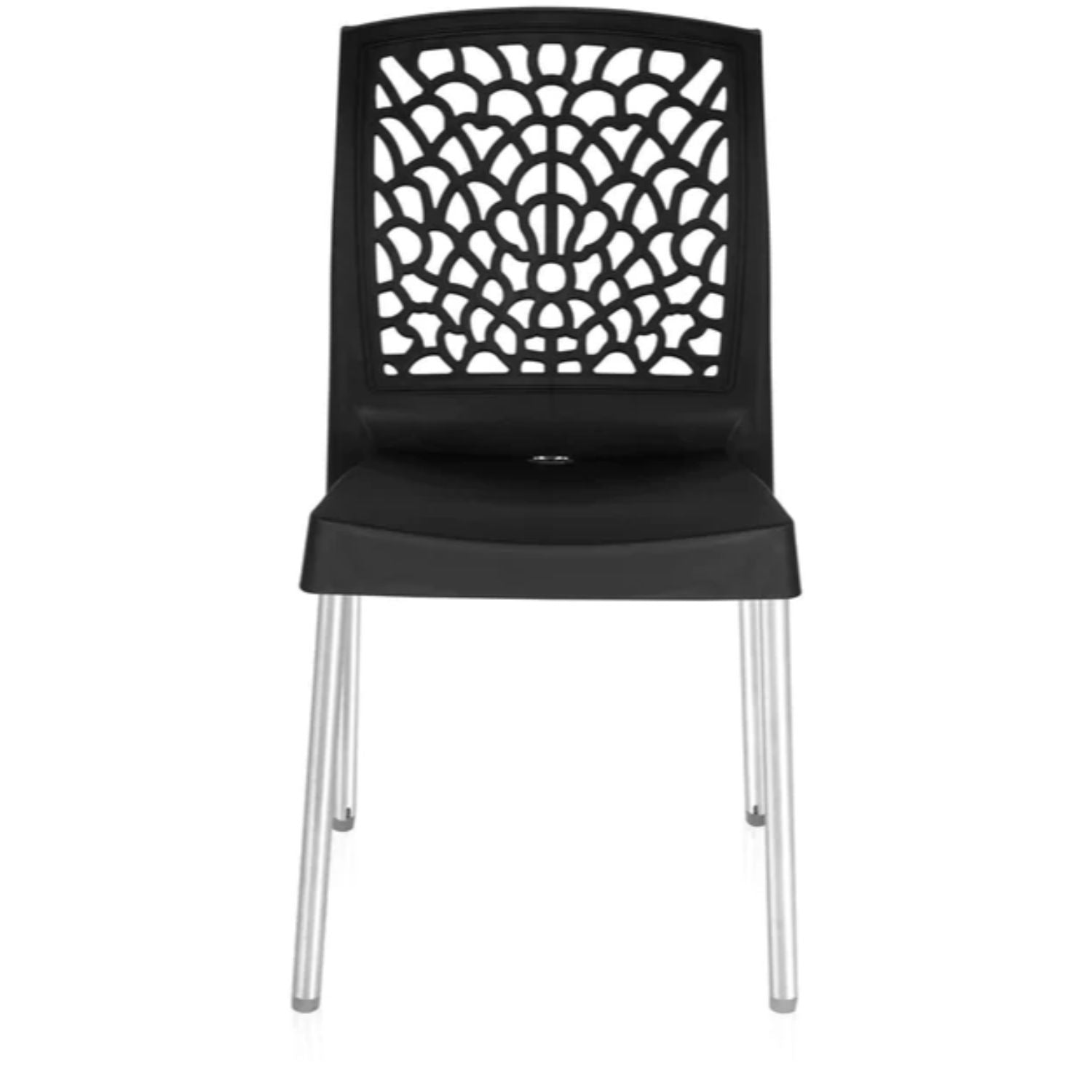 Nilkamal Novella 19 Plastic Armless Chair (Iron Black)