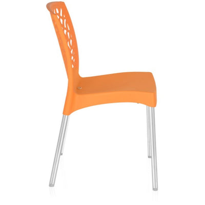 Nilkamal Novella 19 Plastic Armless Chair (Orange)