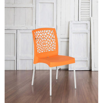 Nilkamal Novella 19 Plastic Armless Chair (Orange)