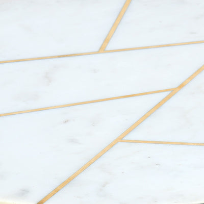 Nilkamal Nysa Marble Side Table (White)