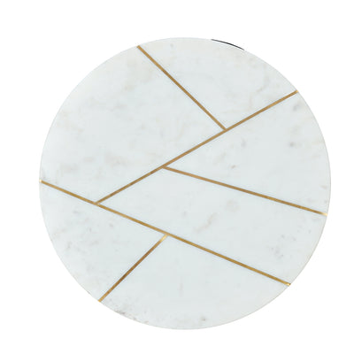 Nilkamal Nysa Marble Side Table (White)