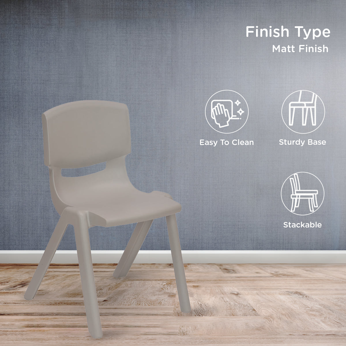 Nilkamal Berry 800H Study Chair (Light Grey)