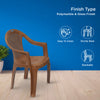 Nilkamal CHR2051 Plastic Arm Chair (Pear Wood)