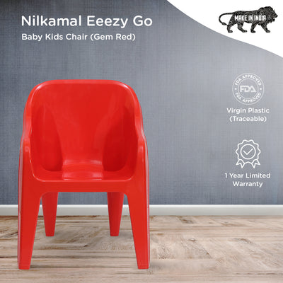 Nilkamal Eeezy Go Plastic Baby Arm Chair (Gem Red)