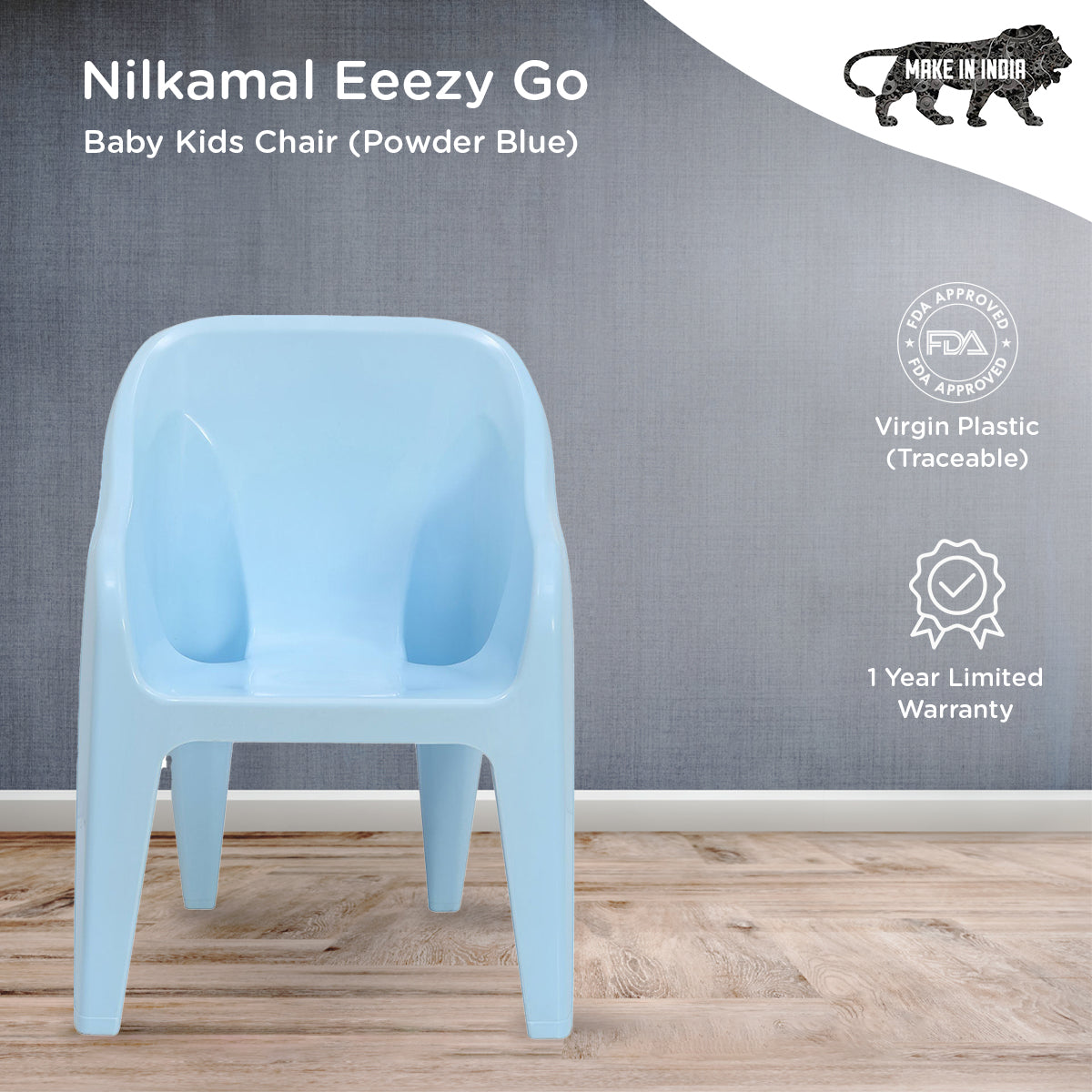 Nilkamal Eeezy Go Plastic Baby Arm Chair (Powder Blue)