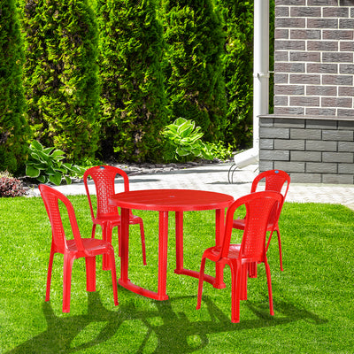 Nilkamal Meridian Kross Leg 4 Seater Dining Set