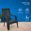 Nilkamal Sunday Plastic Arm Chair (Iron Black)
