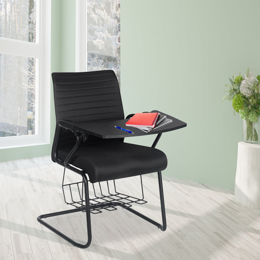 Nilkamal Thames Training Fabric Chair with Writing Shelf (Black)