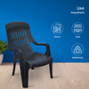 Nilkamal Weekender Plastic Arm Chair (Iron Black)