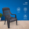 Nilkamal Weekender Plastic Arm Chair (Weathered Brown)
