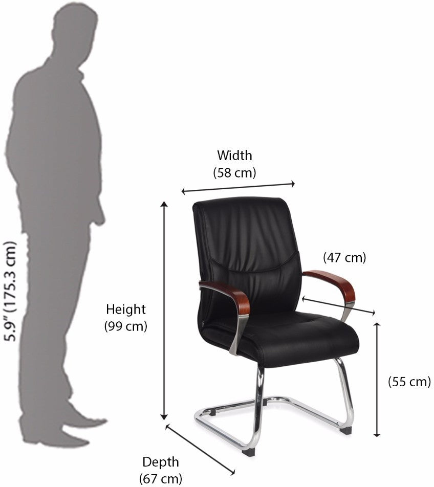 Nilkamal Boss Visiting Chair (Black)