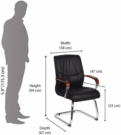 Nilkamal Boss Visiting Chair (Black)
