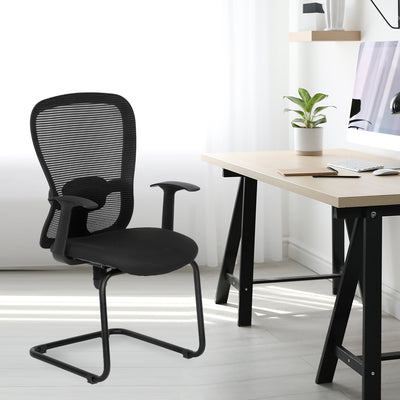 Nilkamal Alba Mid Back Visitor Chair (Black)