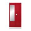 Nilkamal Olympus 2 Door with Mirror  Steel Wardrobe (Cherry Red / White)