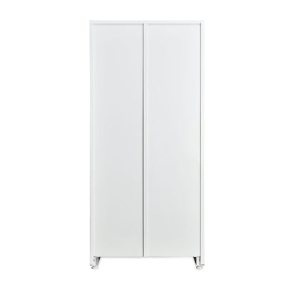 Nilkamal Olympus 2 Door with Mirror  Steel Wardrobe (Voilet / White)