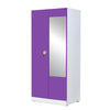 Nilkamal Olympus 2 Door with Mirror  Steel Wardrobe (Voilet / White)