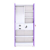 Nilkamal Olympus 2 Door with Mirror  Steel Wardrobe (Voilet / White)
