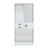 Nilkamal Olympus 2 Door with Mirror  Steel Wardrobe (Voilet / White)