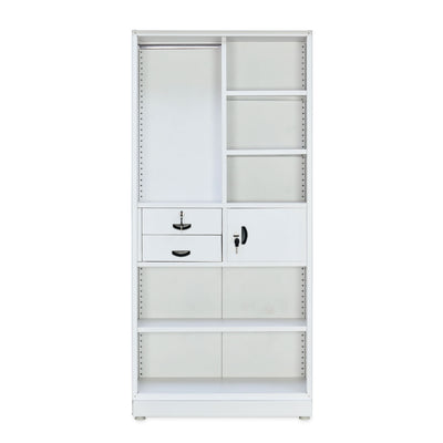 Nilkamal Olympus 2 Door with Mirror  Steel Wardrobe (Voilet / White)