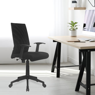 Nilkamal Thames Mid Mesh Back Chair (Black)