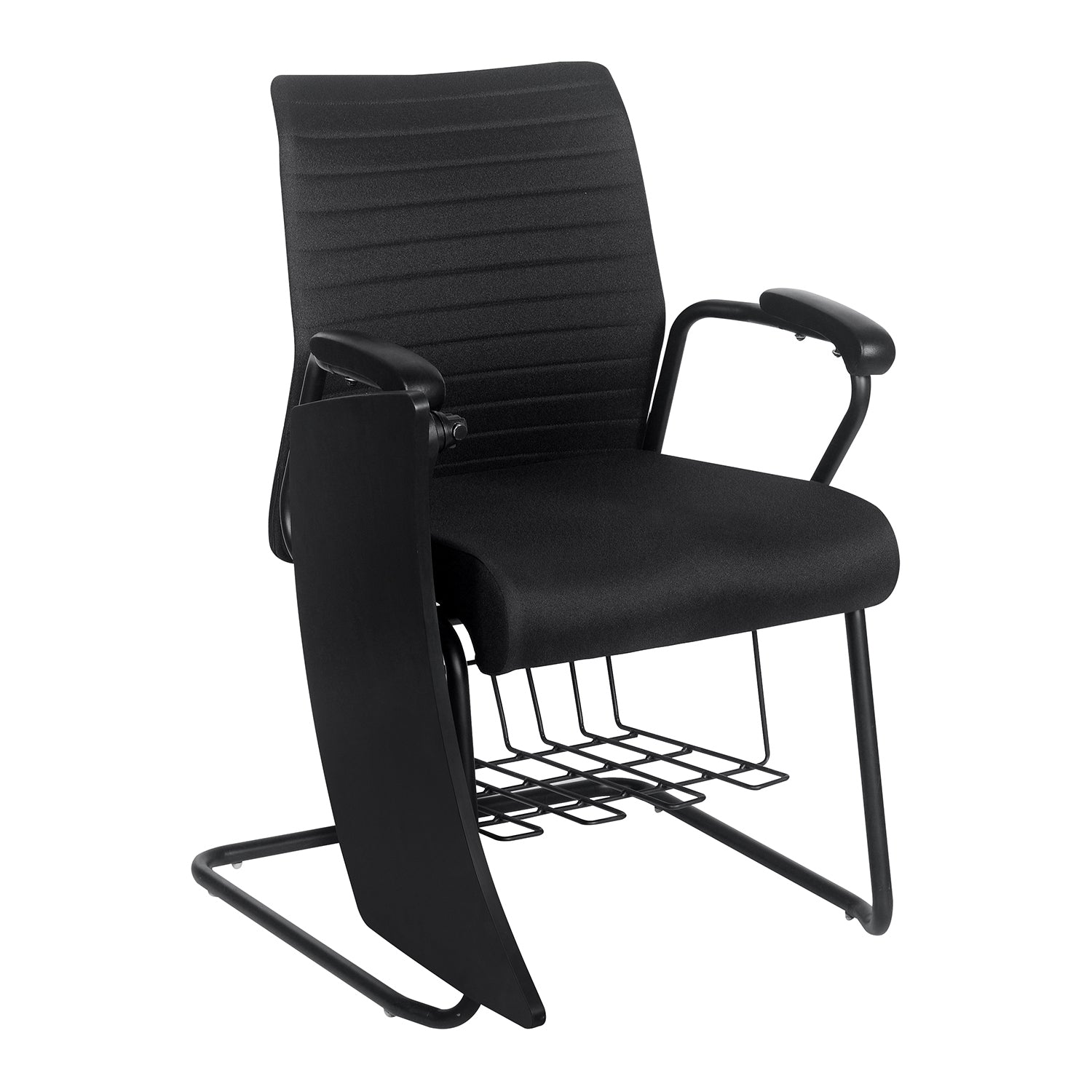 Nilkamal Thames Training Fabric Chair with Writing Shelf (Black)