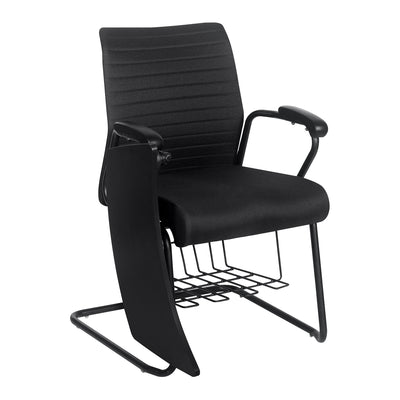 Nilkamal Thames Training Fabric Chair with Writing Shelf (Black)