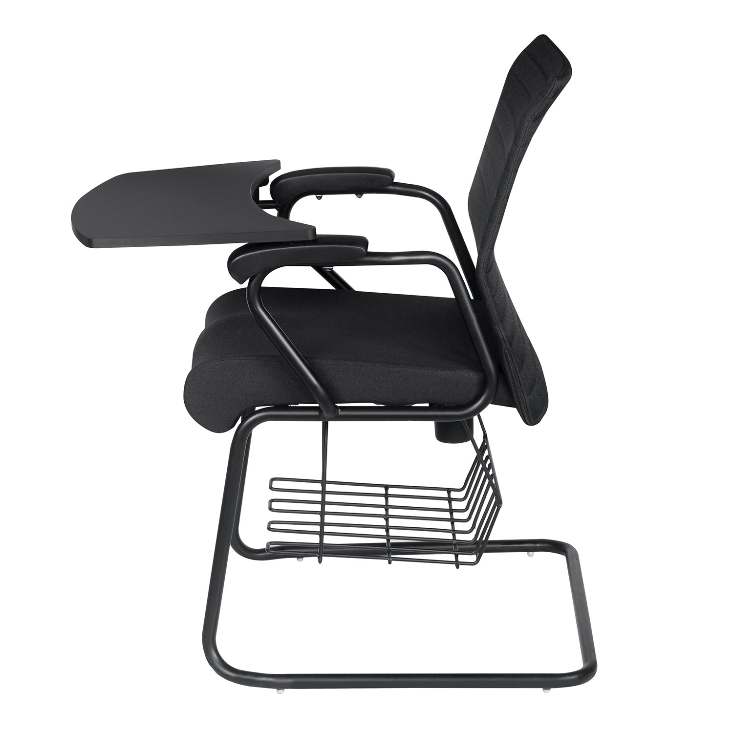Nilkamal Thames Training Fabric Chair with Writing Shelf (Black)