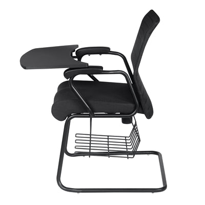 Nilkamal Thames Training Fabric Chair with Writing Shelf (Black)