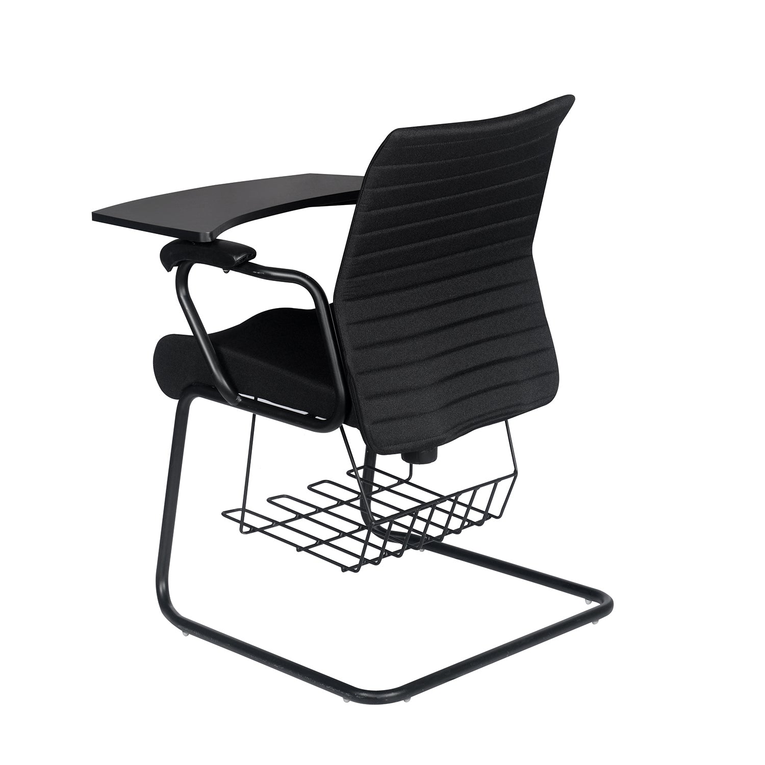 Nilkamal Thames Training Fabric Chair with Writing Shelf (Black)