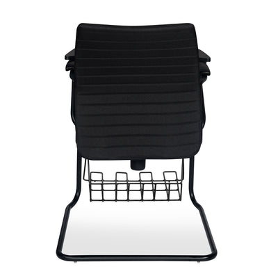 Nilkamal Thames Training Fabric Chair with Writing Shelf (Black)