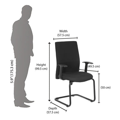 Nilkamal Optima Visitor Chair (Black)