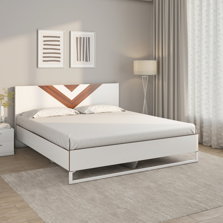 Nilkamal Orion Meta Bed without Storage (White)