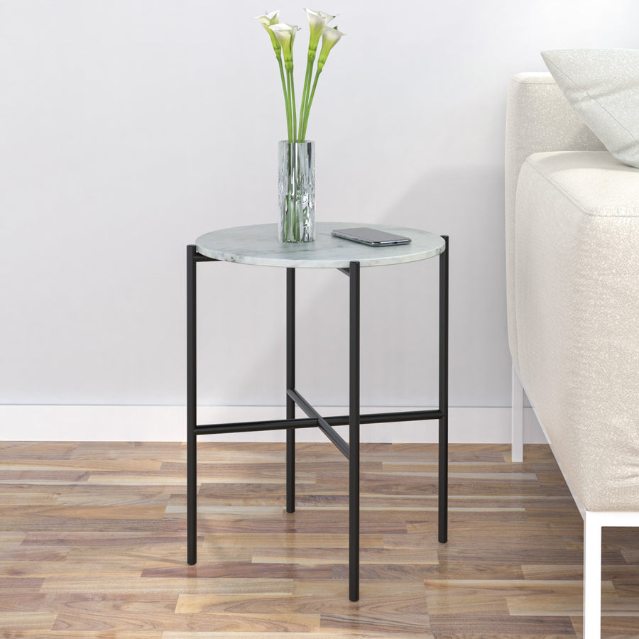 Nilkamal Otrac Marble Side Table (White)