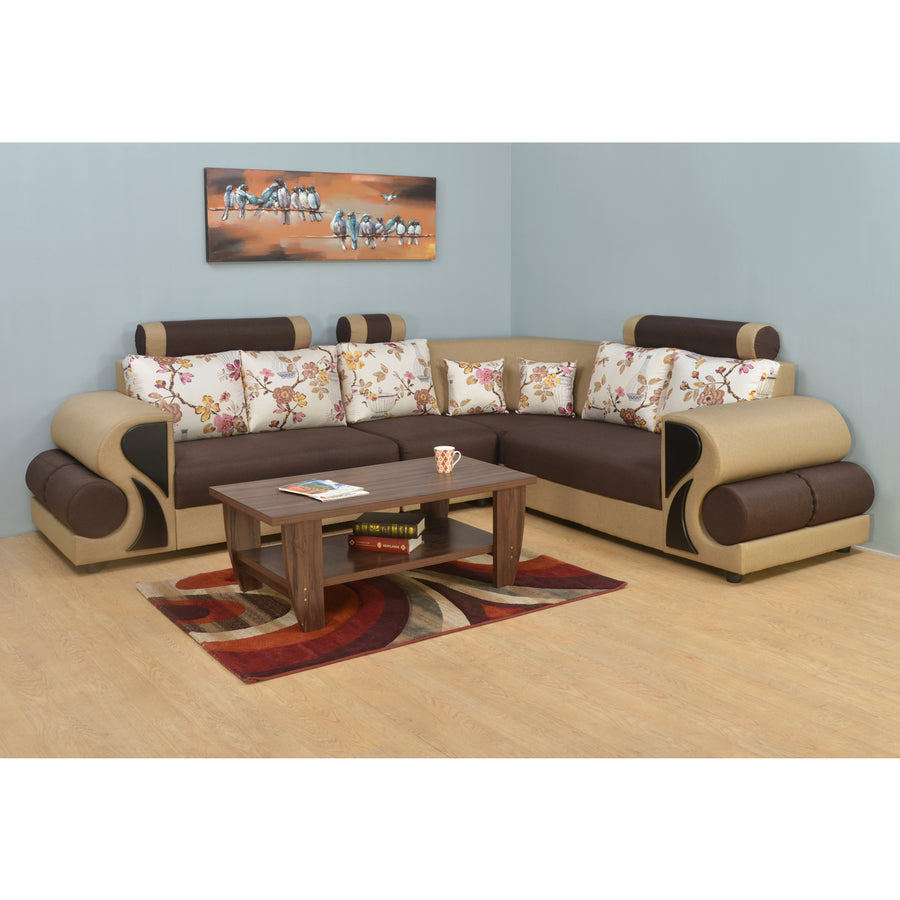 Nilkamal Oval Corner Sofa (Brown)