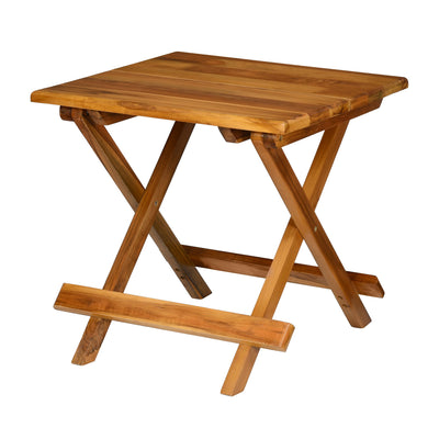 Nilkamal Pablo Teak Wood Folding Table (Natural Walnut)