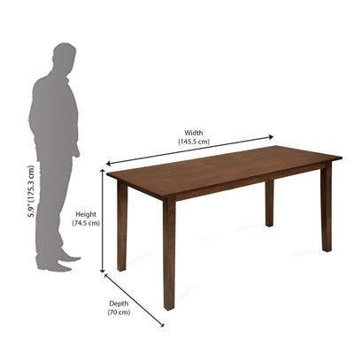 Nilkamal Paula 4 Seater Dining Table Set Walnut Nilkamal Furniture