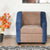Nilkamal Plumb Fabric 1 Seater Sofa (Blue)