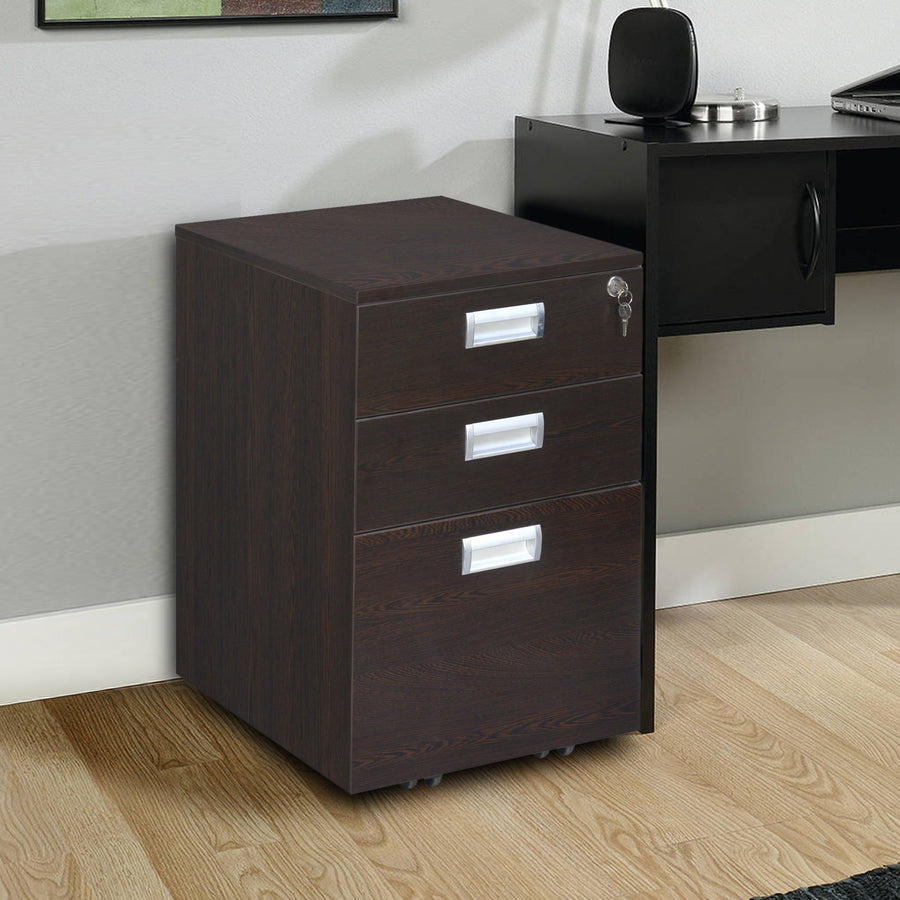 Nilkamal Prime 3 Drawer Pedestal (Wenge)